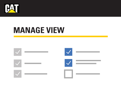Manage view in parts.cat.com
