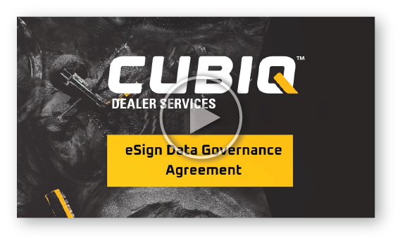 CUBIQ Dealer Services - eSign Data Governance Agreement