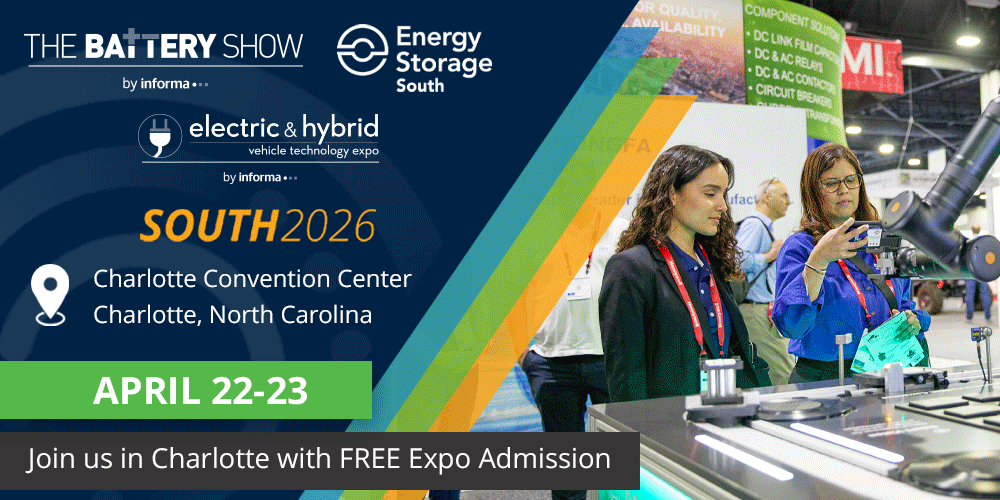 The Battery Show South | April 22-23, 2026 | Charlotte Convention Center