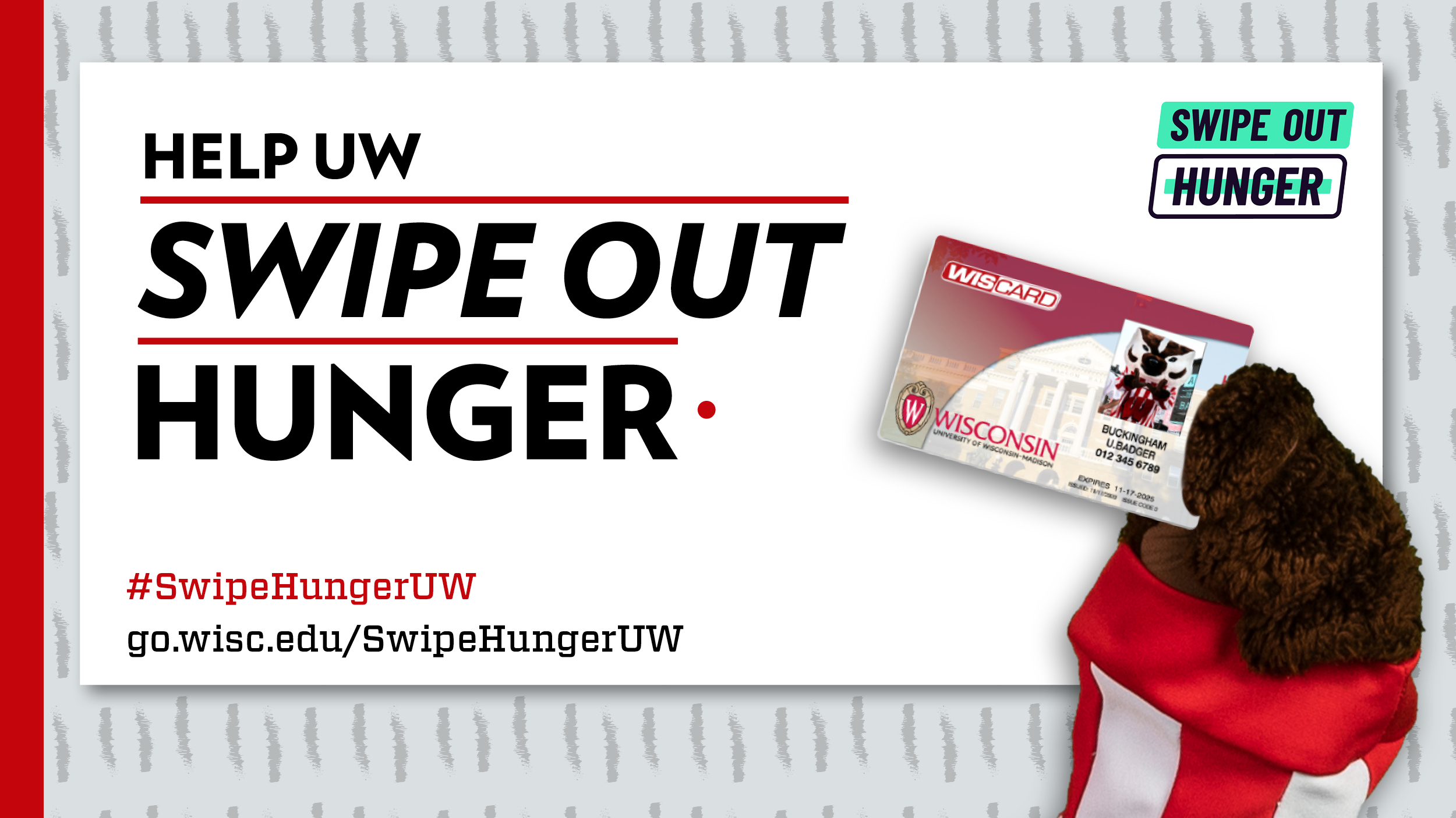 Help UW swipe out hunger. go.wisc.edu/SwipeHungerUW