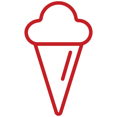 Red ice cream cone icon