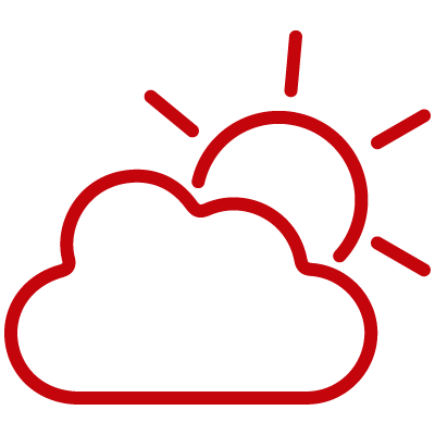 Sun and cloud icon