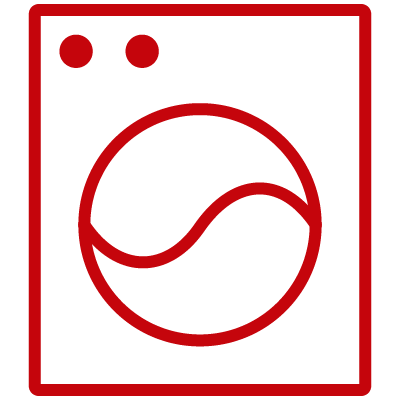 Red washing machine icon