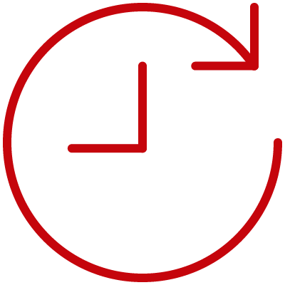 Red clock icon