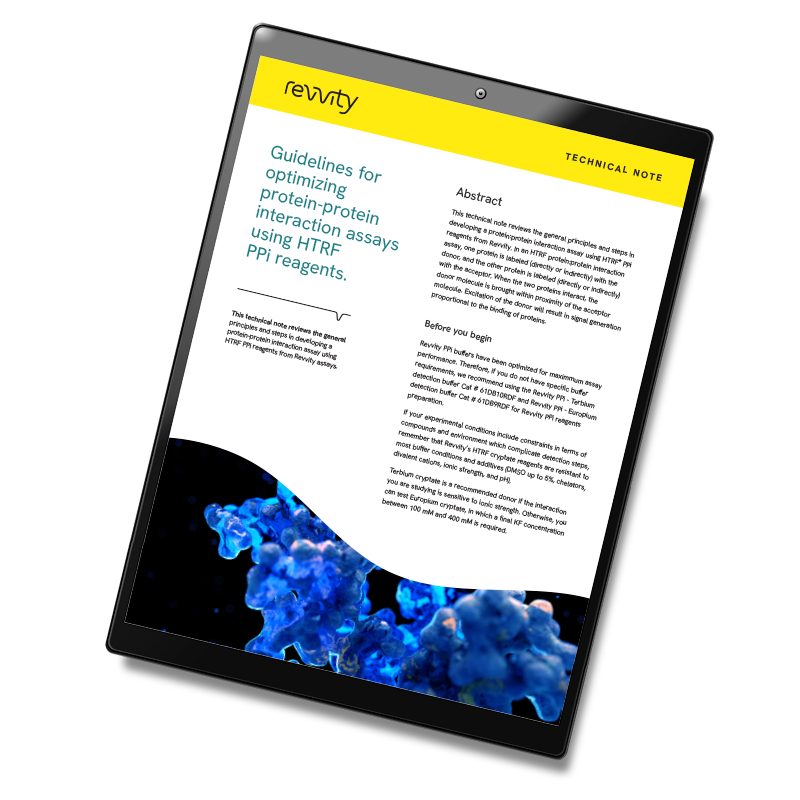 Guidelines for optimizing protein-protein interaction assays using HTRF PPI reagents - Technical Note