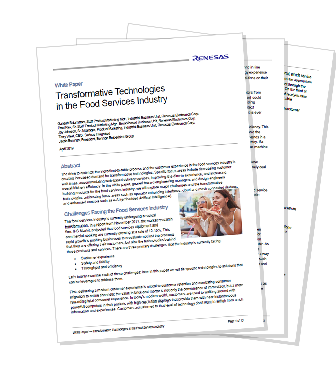 White Paper: Transformative Technologies in the Food Services Industry