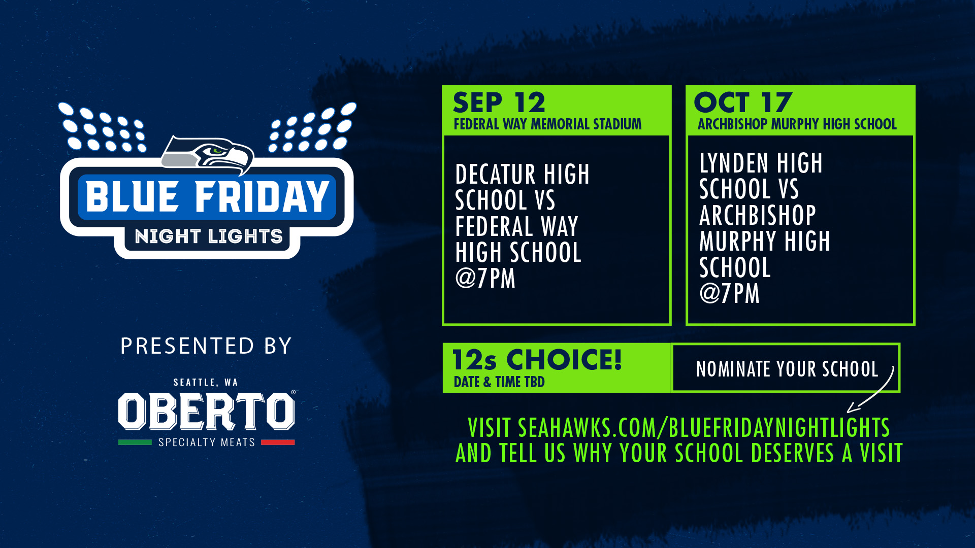 Blue Friday Night Lights presented by Oberto is BACK