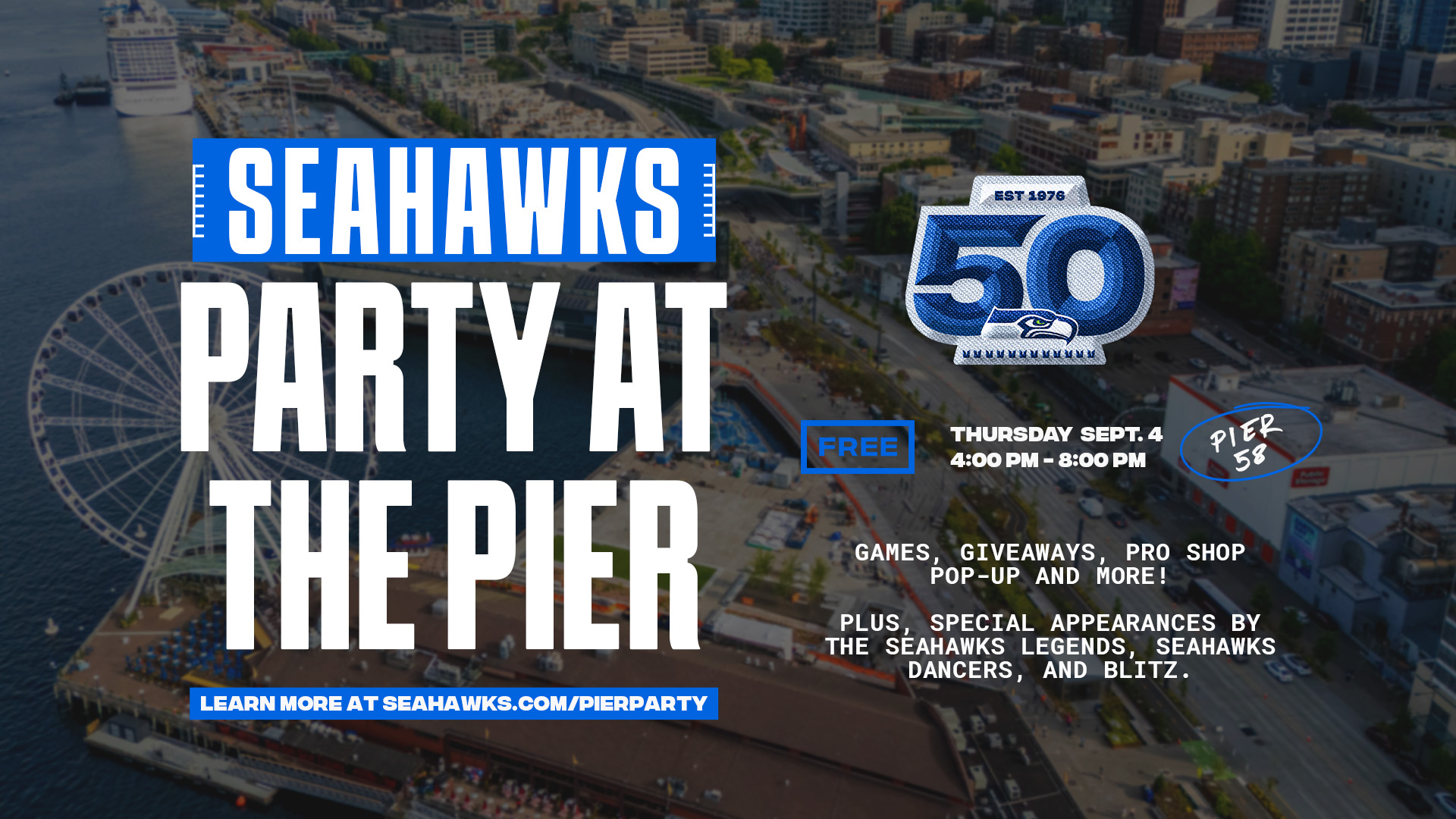 Join Us at Seahawks Party at the Pier