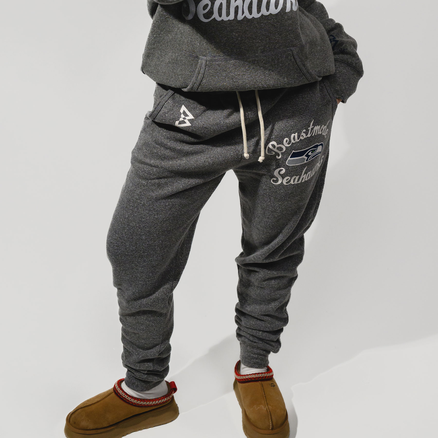 UNISEX BEAST MODE GRAY SEATTLE SEAHAWKS TRI-BLEND SWEATPANTS