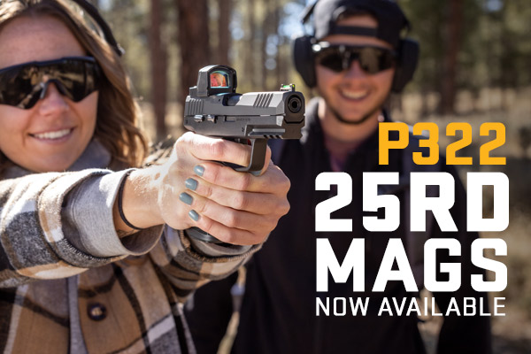  Factory-Issue P322 22LR 25-round Magazines Now In Stock and Shipping to Dealers