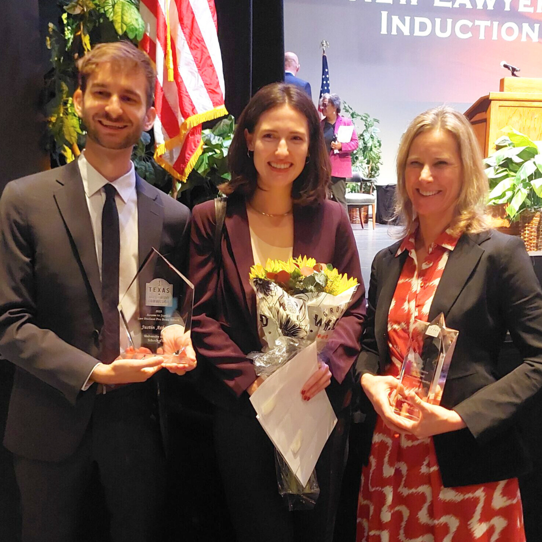 Photo of Justin Atkinson, Catherine Buthod, and Susan C. Morse 