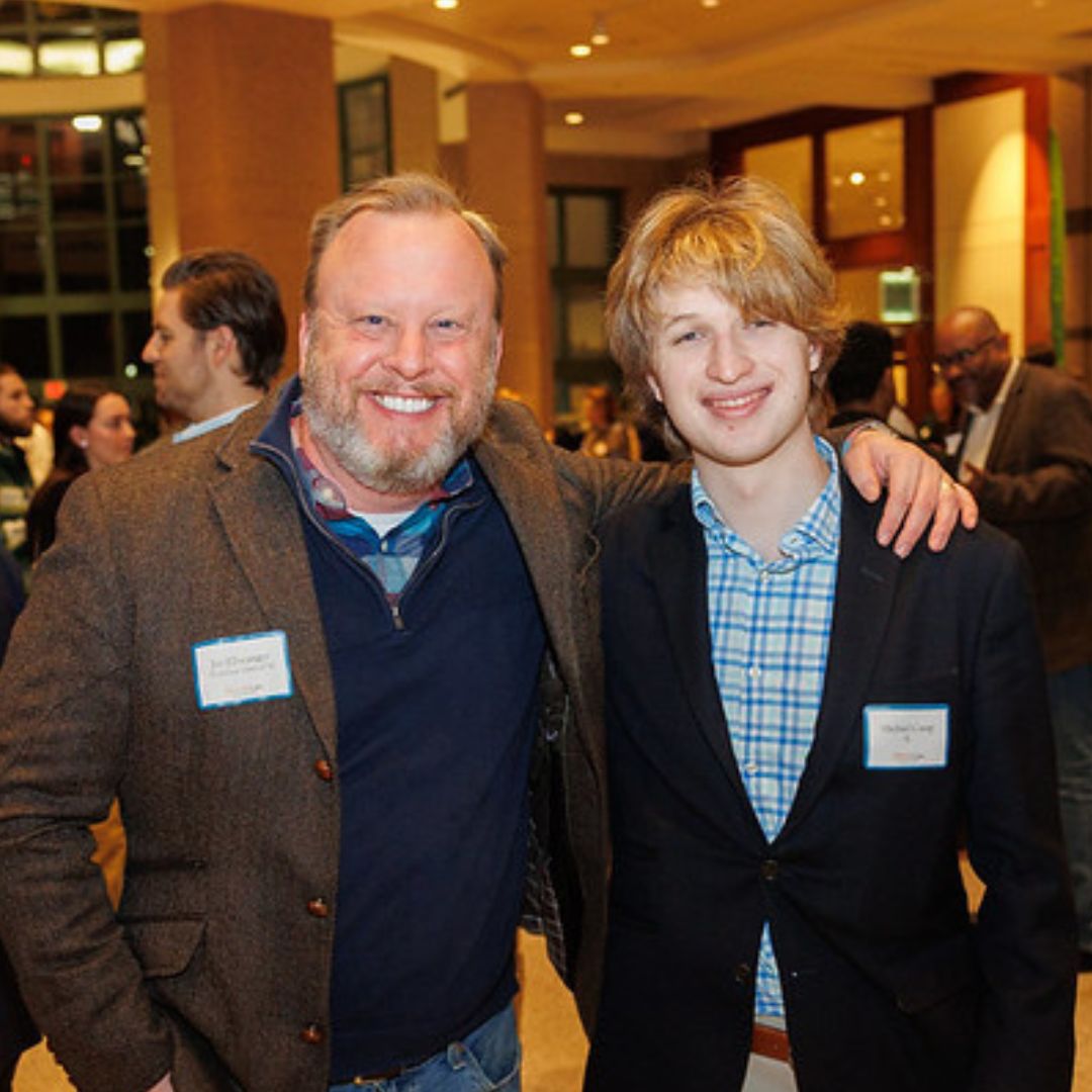 Photo of Jay Ellwanger and Texas Law student