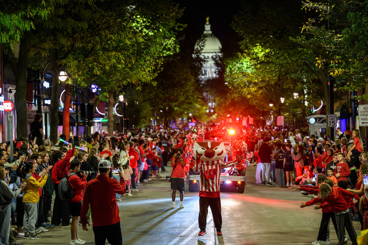 2025 UW-Madison homecoming parade on State Street.