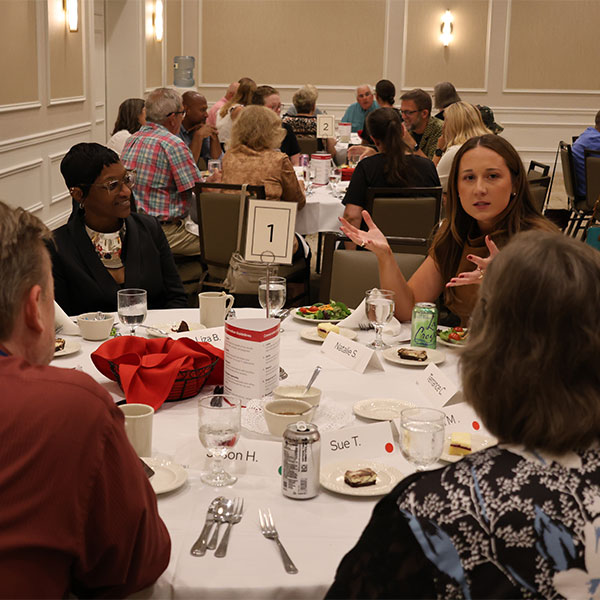People share their stories and thoughts at the Main Street Agenda Community Conversation.