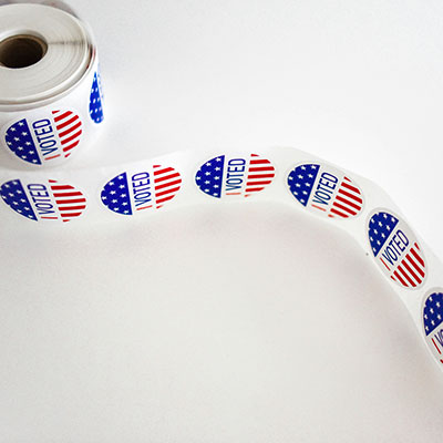 Voting stickers