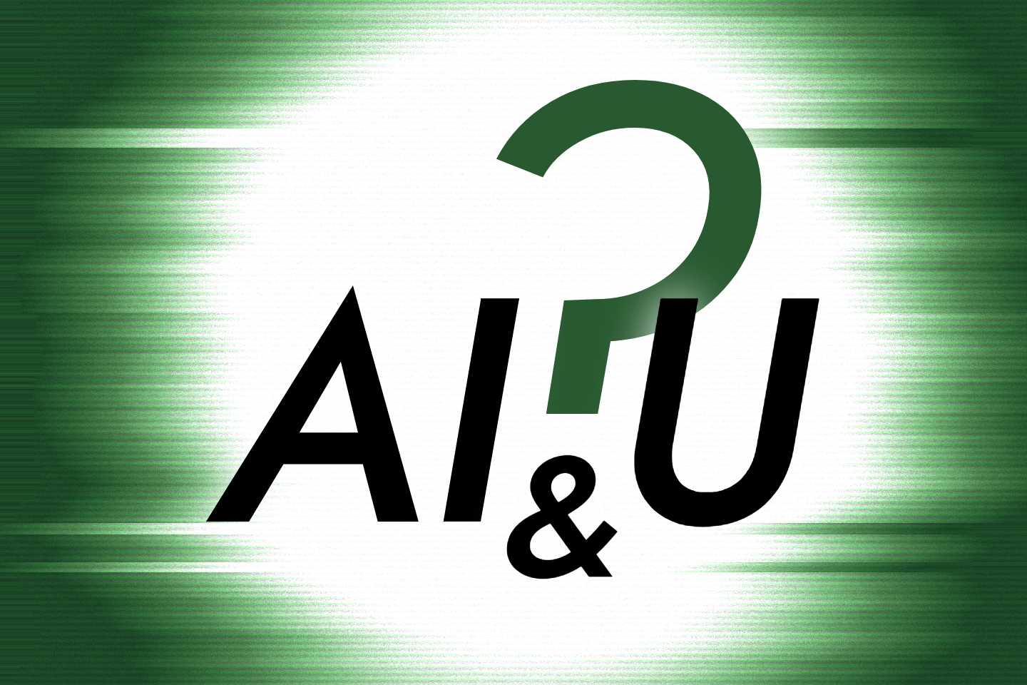 Logo reading AI&U with a question mark over the ampersand over the
