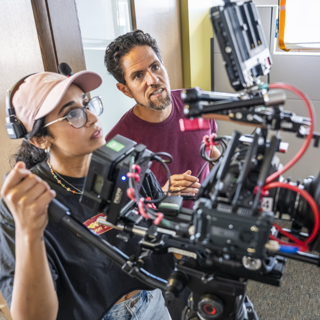Aaron Greer on the set of Morning Moon