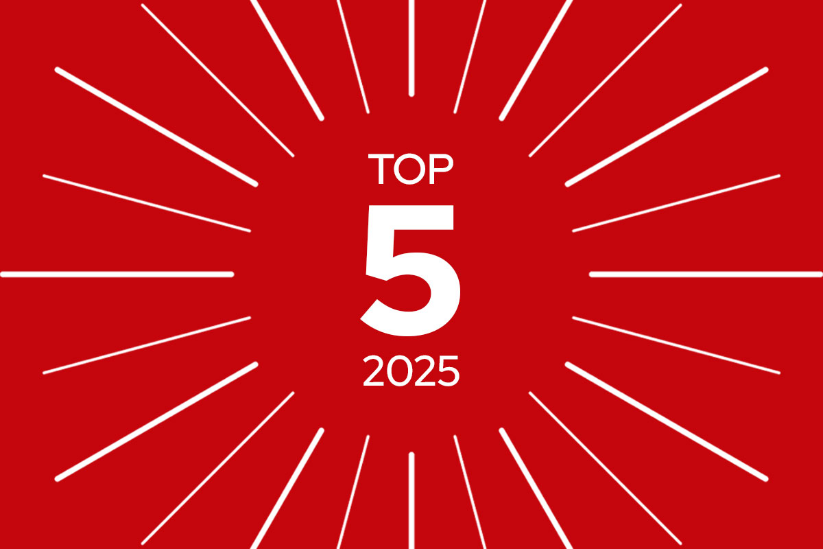 Top 5 Stories of 2025 graphic.