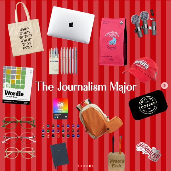 Journalism Major gift guide slide