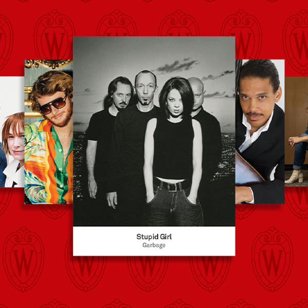 Album cover art featuring artists who attended UW-Madison.