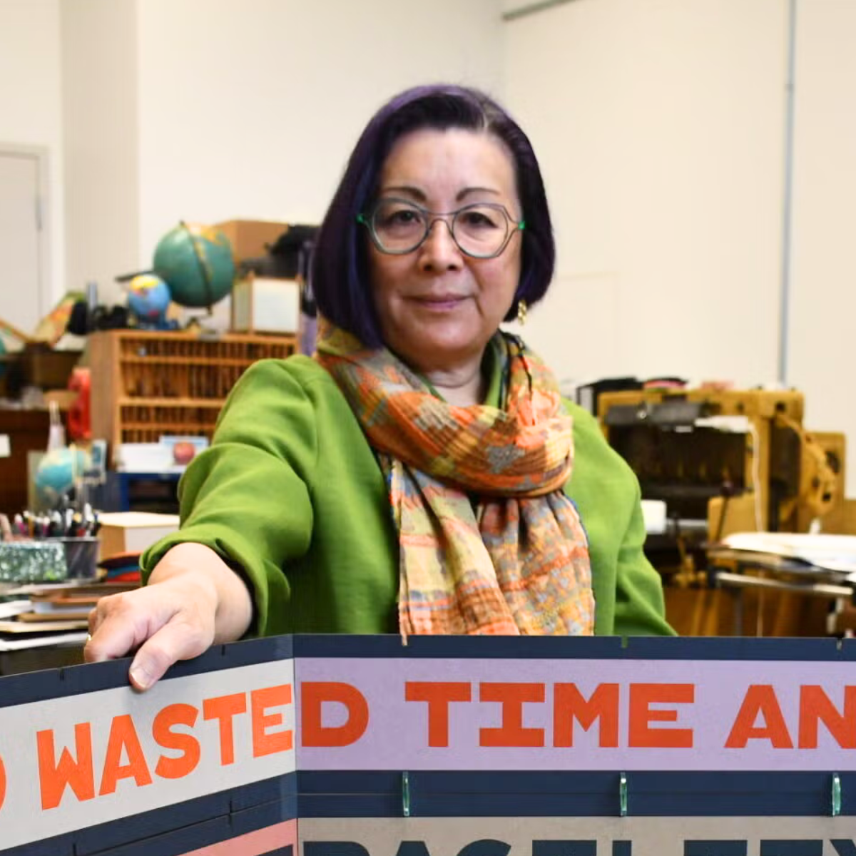 UW–Madison book arts professor Julie Chen photographed by Mackenzie Krumme for WPR