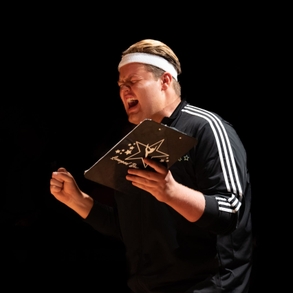 Jameson Milhaupt plays the role of Dance Teacher Pat in Dance Nation. Photo by Beau Meyer.
