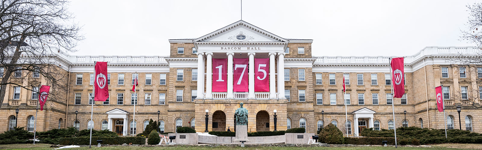 Bascom Hill with 175th Anniversary banners