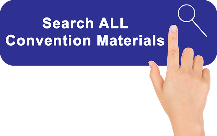 image of a hand clicking a button to search Convention Materials