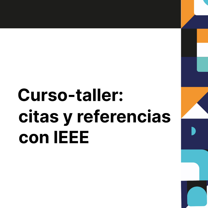 Imagen de Curso-taller: citas y referencias con IEEE
